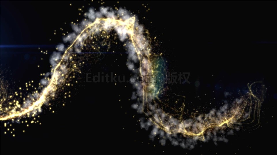 3组唯美粒子光线散发烟雾光效轨迹运动视频