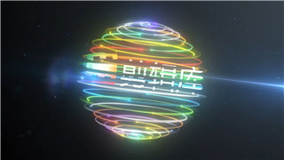 AE模板制作光线拖影环绕球形演绎标志片头LOGO动画视频
