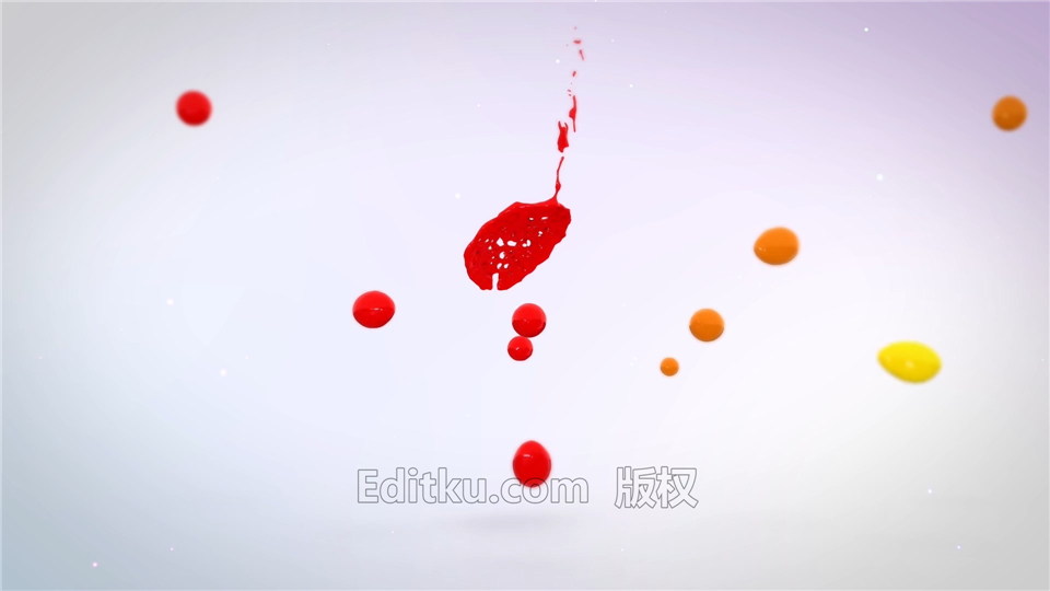 AE模板制作水球碰撞形成球飞溅彩色油漆流体动画LOGO视频片头_第1张图片_AE模板库