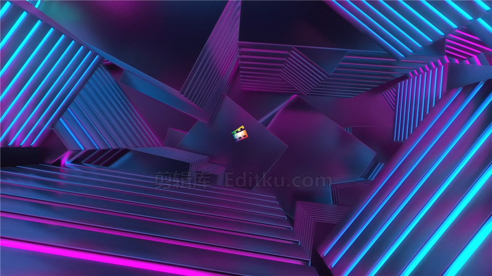 中文AE模板制作霓虹灯城市3D场景动画LOGO标志片头视频_第2张图片_AE模板库