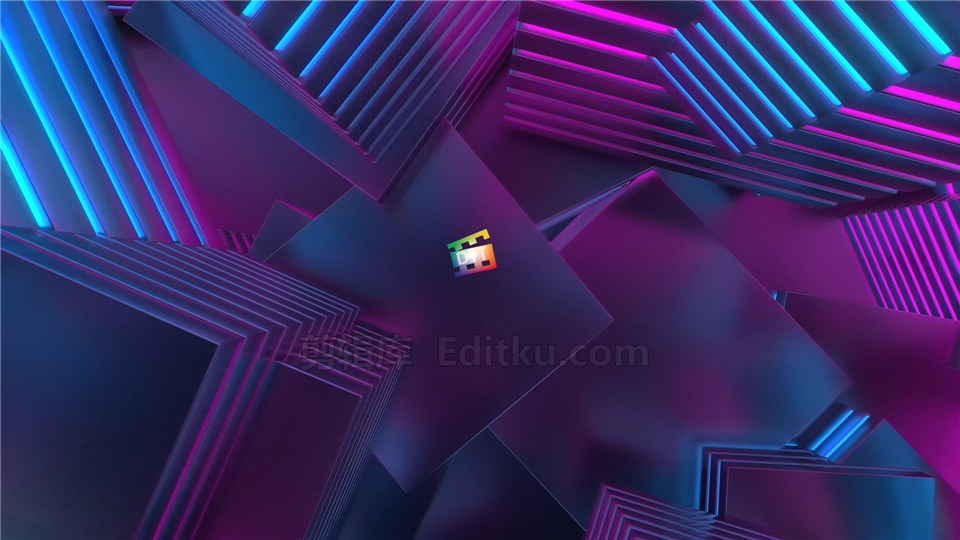 中文AE模板制作霓虹灯城市3D场景动画LOGO标志片头视频_第3张图片_AE模板库