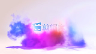 中文AE模板彩虹色烟雾特效LOGO片头视频效果制作