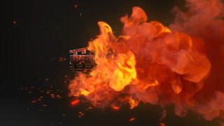中文AE模板震撼喷射火焰燃烧LOGO片头标志动画视频