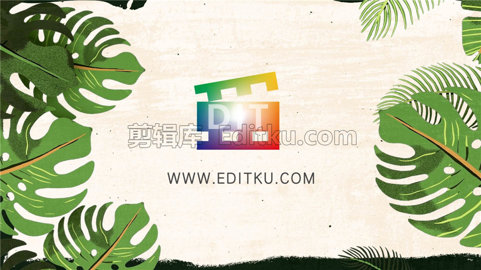 中文AE模板动态自然热带绿植物叶子分散动画LOGO片头_第4张图片_AE模板库
