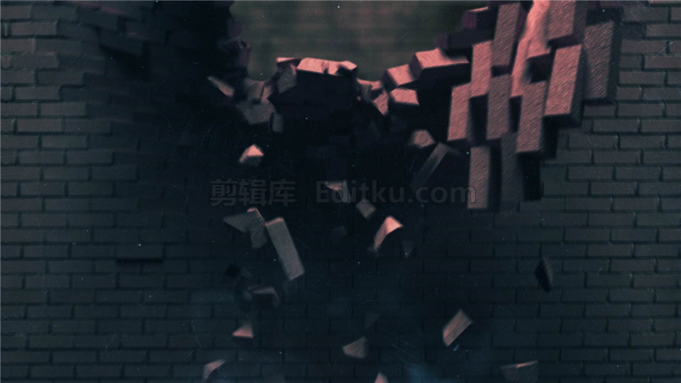 中文AE模板烟熏黑墙体表面砖头破碎松动脱落坍塌LOGO演绎视频_第2张图片_AE模板库