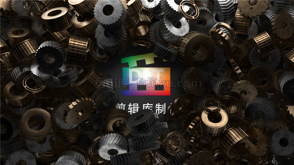 中文AE模板制作大气工业机械三维齿轮揭示LOGO动画效果视频_第3张图片_AE模板库