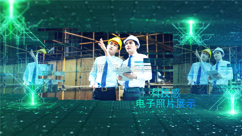 中文AE模板制作未来派数字科幻空间中动态公司宣传图文动画效果_第3张图片_AE模板库