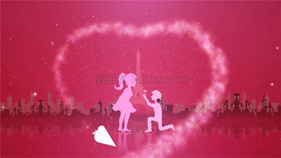 中文AE模板制作情人节甜蜜求婚卡通爱心状剪纸表白片头效果动画_第1张图片_AE模板库