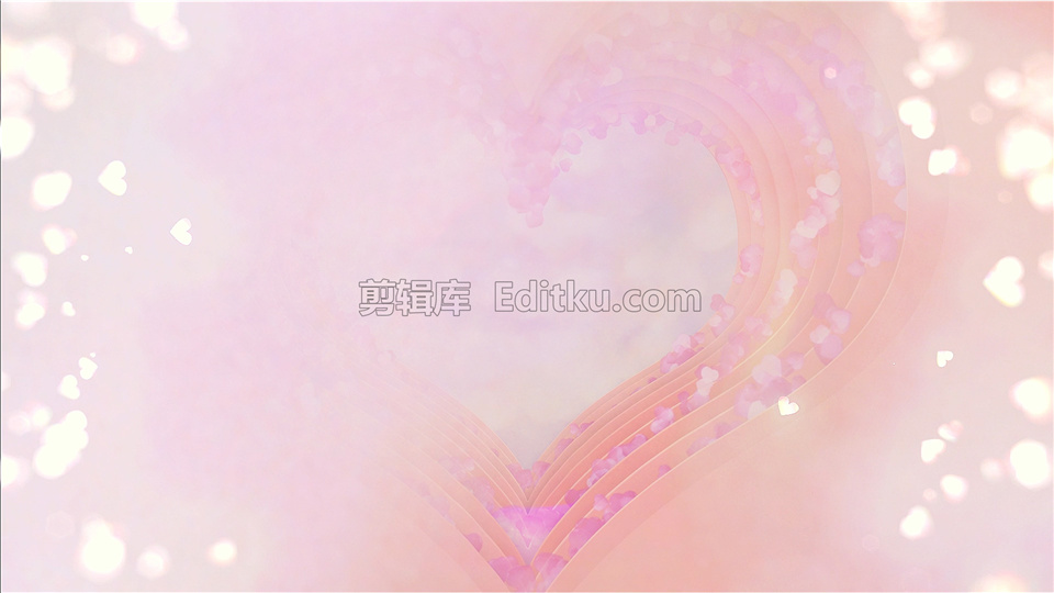 原创AE模板温馨浪漫粉色爱心层叠空间中气球上升情人节片头动画_第2张图片_AE模板库