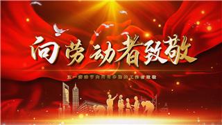 中文AE模板2021年五一劳动节劳模精神宣传片头