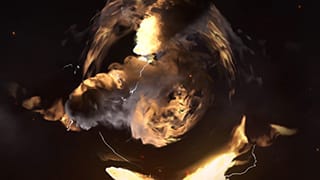 中文AE模板4K漩涡燃烧火焰烟雾雷电爆炸震撼电影LOGO动画
