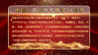 隆重庆祝中国人民解放军建军94周年党政新闻类字幕动画AE模板