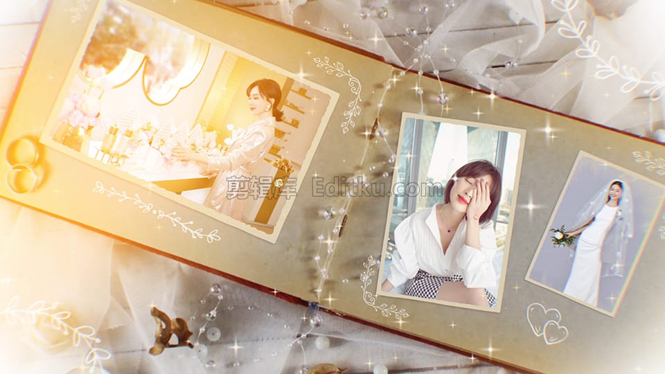 中文AE模板美丽花纹相框装饰婚礼照片相册幻灯片展示动画_第2张图片_AE模板库