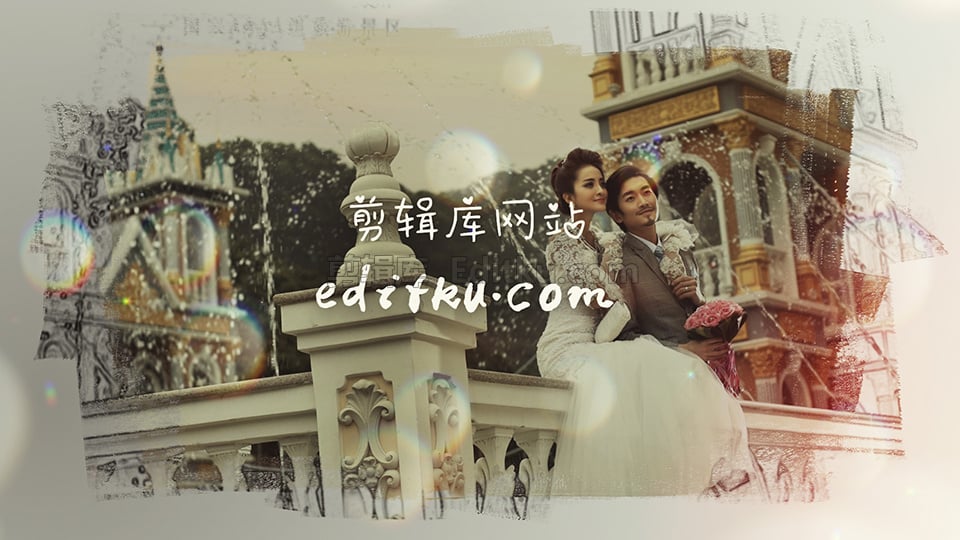 中文AE模板梦幻婚礼浪漫订婚周年纪念结婚相册幻灯片动画_第4张图片_AE模板库