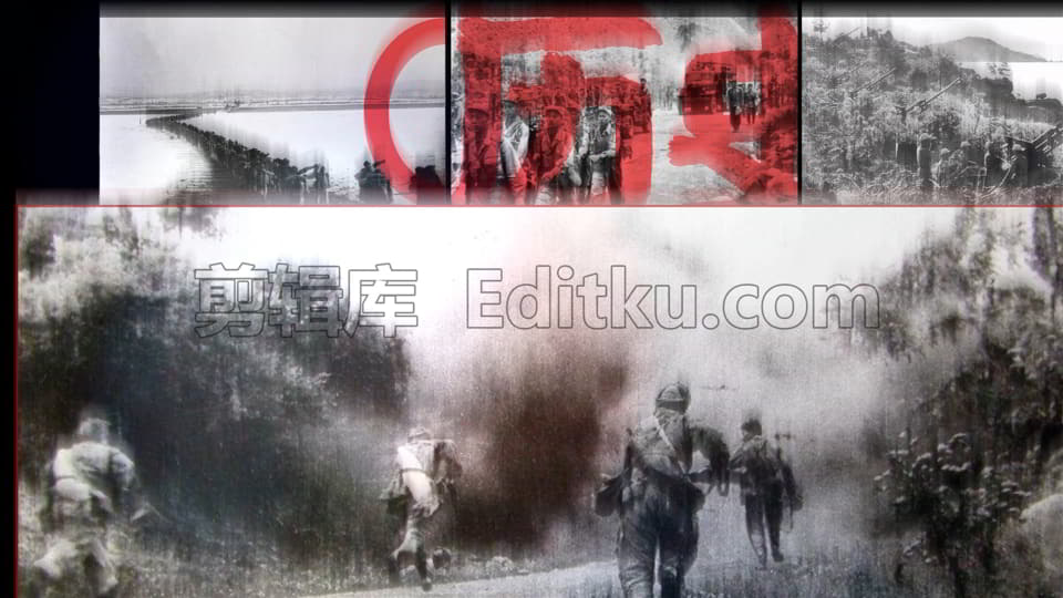 抗美援朝战争历史人民图片展示宣传记录视频片头AE模板_第3张图片_AE模板库
