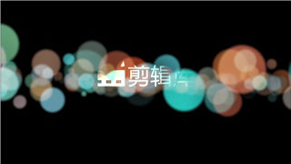 PR彩色光斑散景粒子动画效果LOGO标志片头视频