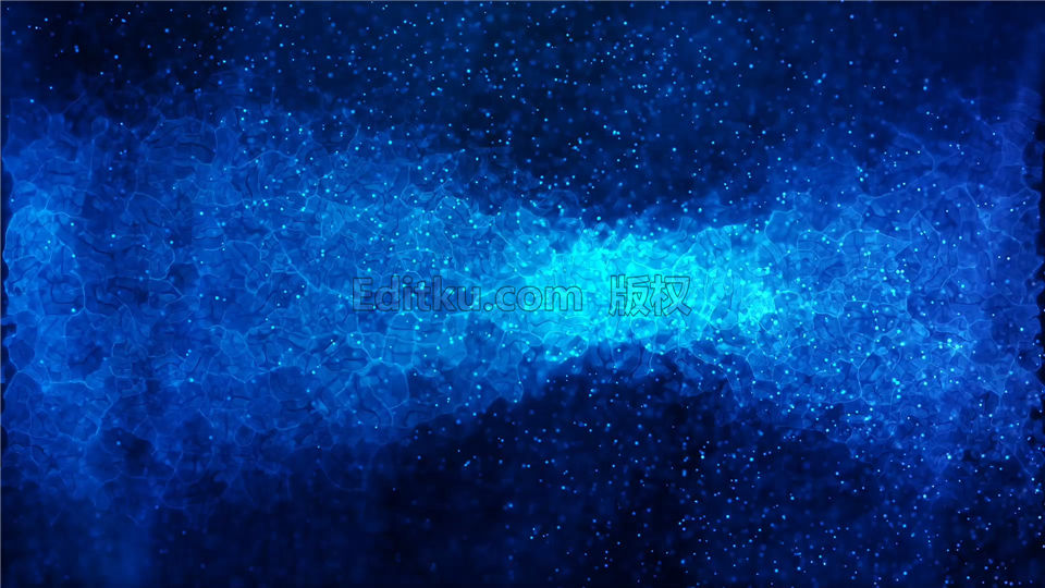 蓝色不规则运动粒子旋转动画背景循环视频素材 剪辑库视频素材下载