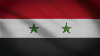 阿拉伯叙利亚共和国国旗4K纺织布动态LED背景素材
