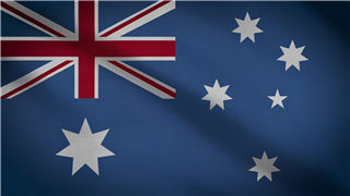 澳大利亚国旗4K分辨率纺织布纹理动态LED背景素材