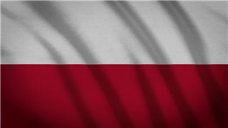 波兰国旗4K分辨率纺织布效果动态LED背景视频素材