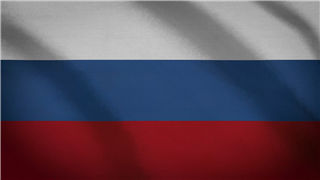 俄罗斯国旗俄国4K分辨率纺织布动态效果LED背景视频素材