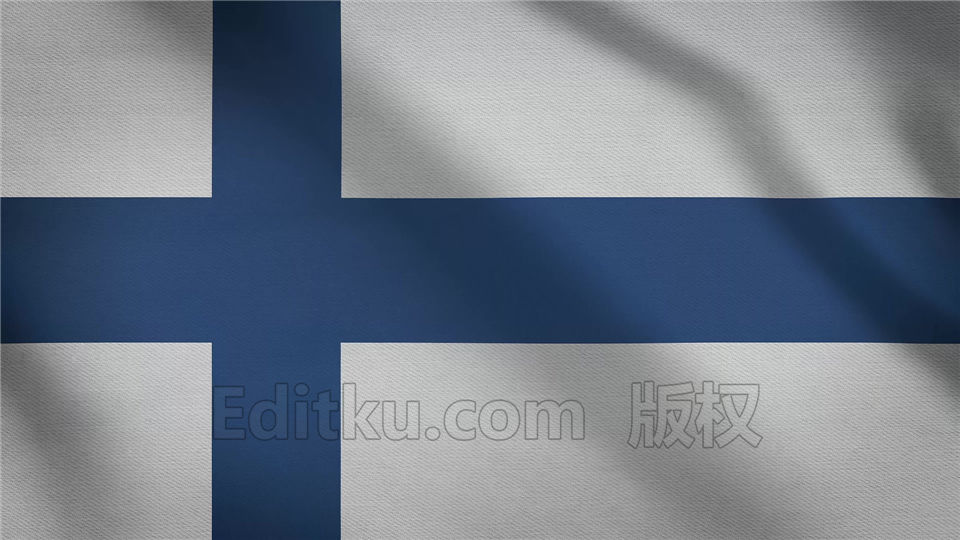 芬兰国旗4K分辨率纺织布动态效果LED背景视频素材 第1张