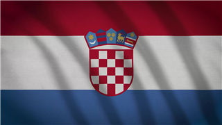 克罗地亚国旗动态LED背景视频纺织布纹理4K分辨率效果素材