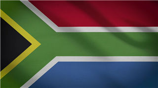 南非国旗动态视频素材LED背景4K分辨率效果纺织布纹理