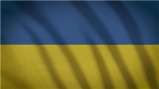 乌克兰国旗LED屏幕背景视频素材4K分辨率动态纺织布纹理