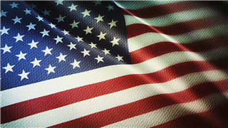 细致布条纹动态美国国旗动画效果背景视频素材