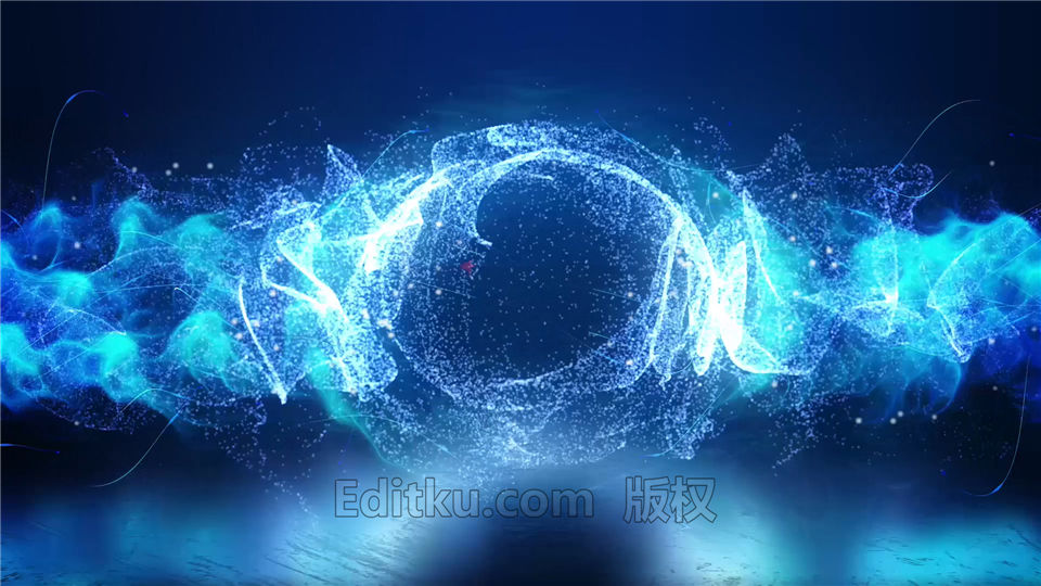 pr制作粒子碰撞环绕特效动画logo标志视频片头