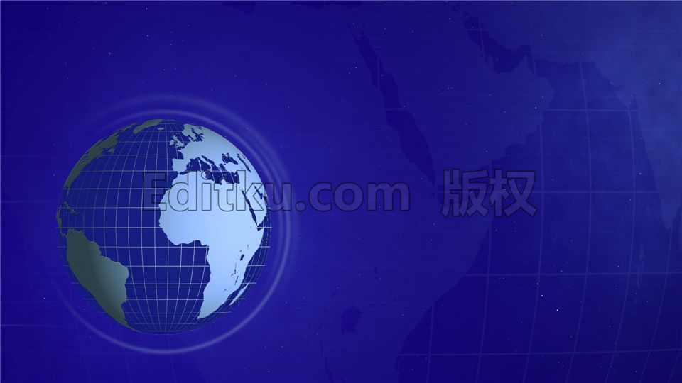 蓝色粒子星空神奇地球动画效果LED背景VJ舞台素材 第1张