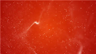 喜庆欢快橙红色唯美连珠闪烁粒子动画LED背景舞台VJ素材