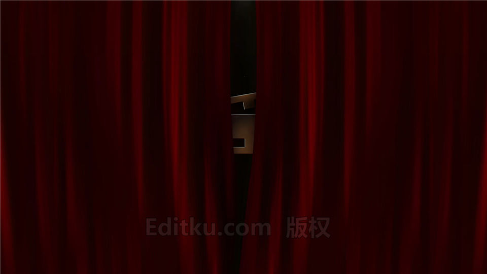 PR制作党政宣传视频片头红色幕布拉开动画效果 第1张