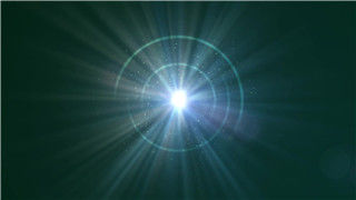 聚光放射旋转耀眼光芒与朦胧圆环效果VJ背景舞台视频