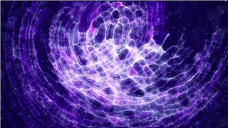 4k未来派幻想紫色发光发亮液态水波纹螺旋旋转抽象LED背景素材