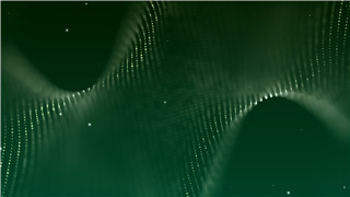 4k抽象化干净大气光泽粒子曲线网格唯美绿色旋涡VJ素材背景