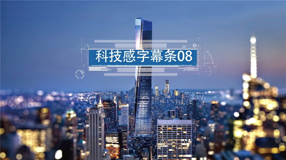 PR预设10种现代科技感文字标题动画视频字幕条可修改字体 第4张