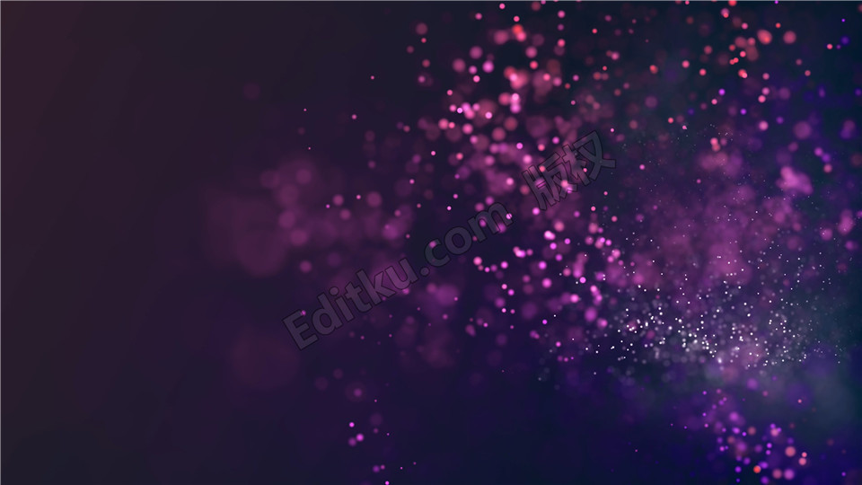 明星演唱会LED紫色优雅背景太空散景绚丽粒子星云动画视频 第1张