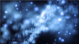 简洁LED背景素材光斑粒子迷幻朦胧蓝色气泡闪动散景视频