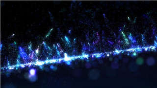 VJ素材时尚炫丽多彩酒吧音乐表演粒子跳跃LED背景视频