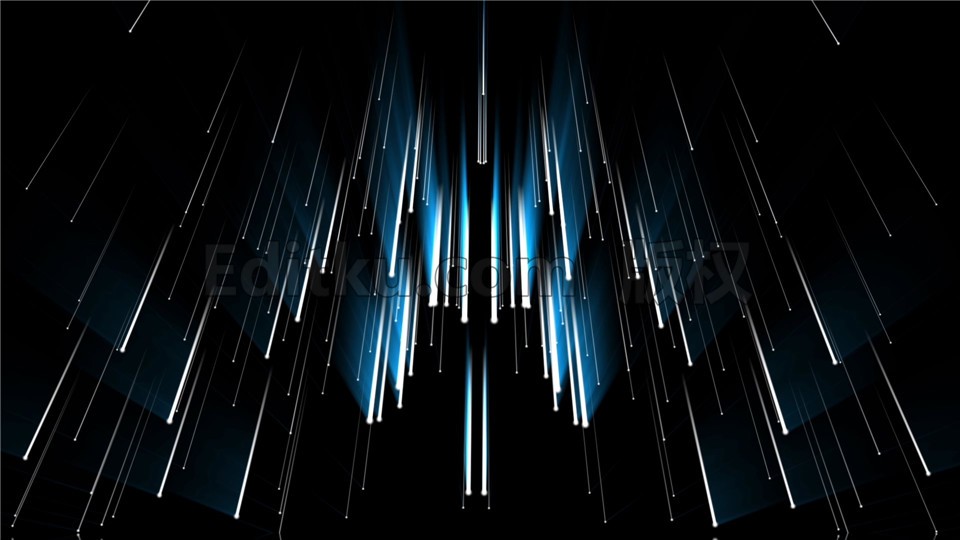 蓝色led背景电子科技线条光芒冲击视觉变换夜店酒吧vj素材 剪辑库视频素材下载