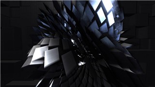 循环动画3D菱形工业元素大气节奏变型VJ素材LED视频背景