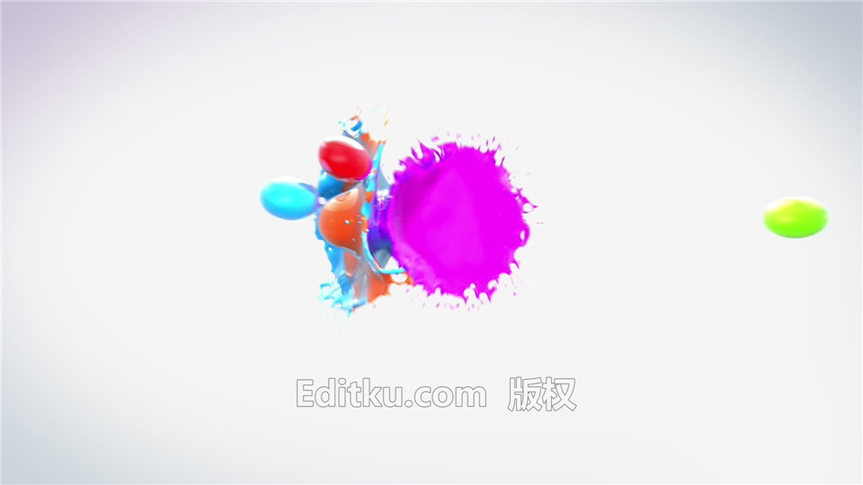 AE模板制作彩色水球碰撞水飞溅流体图形动画LOGO演绎片头视频_第1张图片_AE模板库