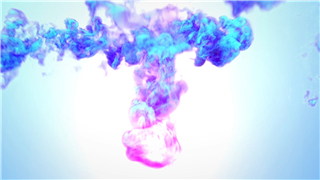 AE模板制作彩色烟雾流体球移动散发粒子特效LOGO片头动画