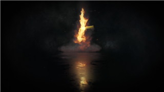 AE模板制作火焰燃烧LOGO演绎动画烟雾特效地面反射效果视频片头
