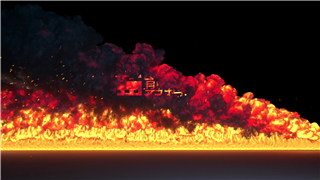 AE模板制作4K分辨率火焰蔓延燃烧特效标志动画LOGO片头视频