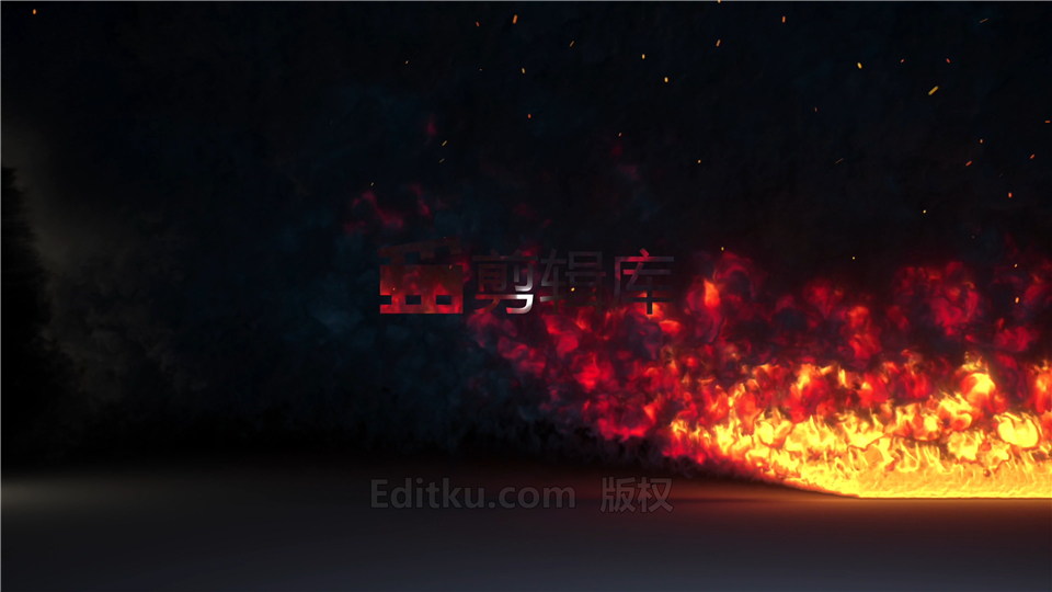 AE模板制作4K分辨率火焰蔓延燃烧特效标志动画LOGO片头视频_第3张图片_AE模板库