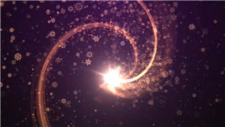 AE模板制作闪闪发光雪花粒子路径动画元素圣诞节LOGO片头视频