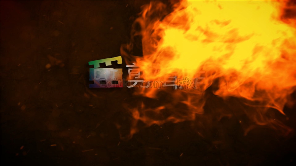 AE模板制作火焰喷射燃烧热浪特效演绎LOGO片头动画效果视频_第3张图片_AE模板库